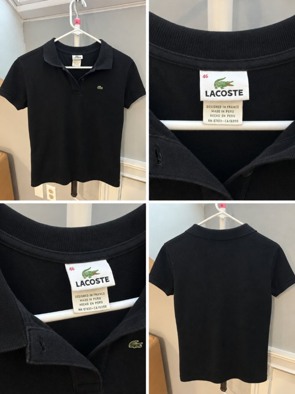 Vintage Lacoste Black Polo Shirt